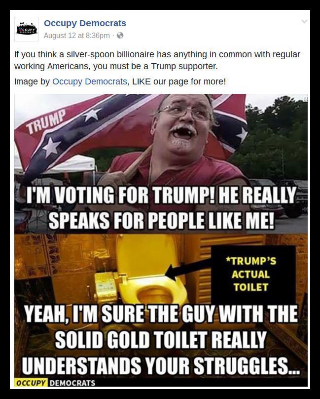 trump golden toilet occupy democrats